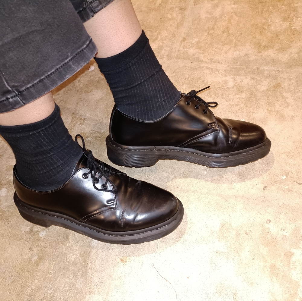 Doc Martens 1461 Mono Smooth Leather Shoes Womens Size 7